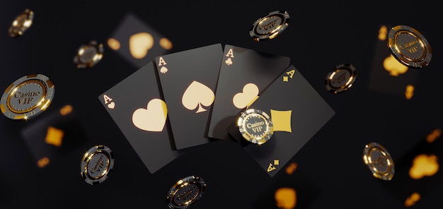 Luxury casino chips and cards
